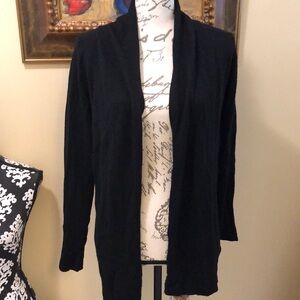 Philip G Classic & soft Wool Cashmere blend open long cardigan